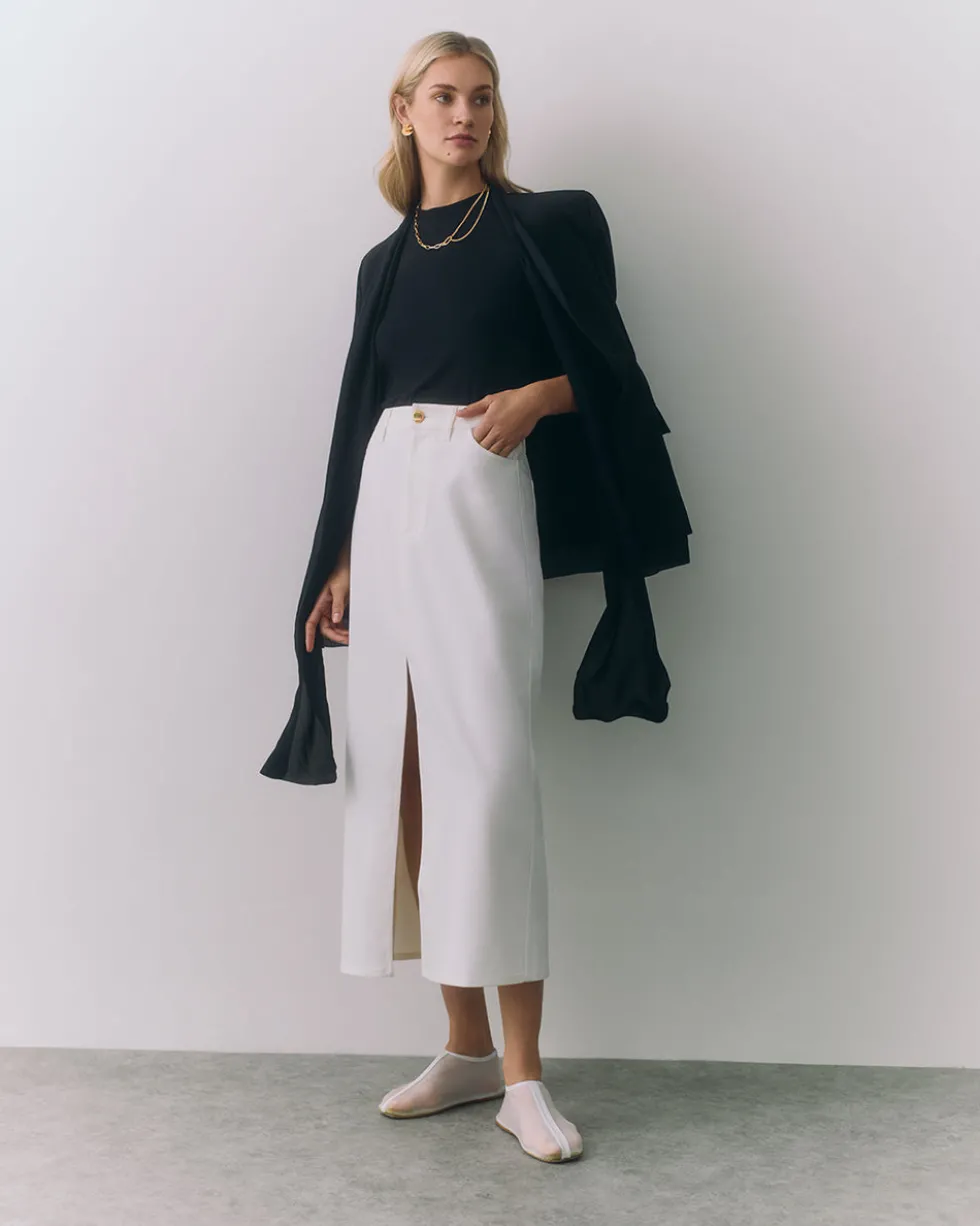 Front Slit Maxi Skirt