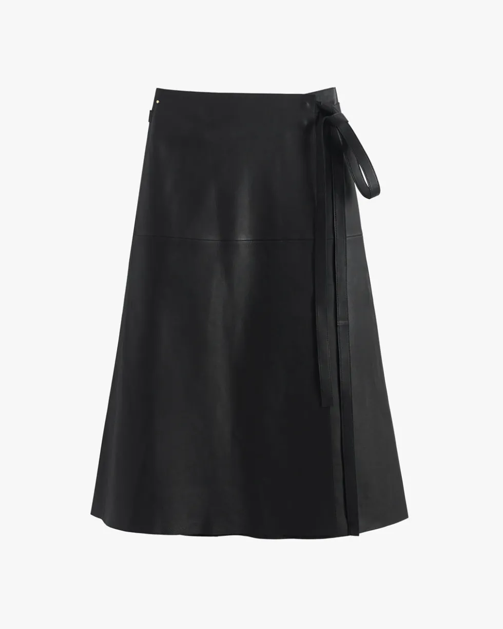 Leather Wrap Skirt