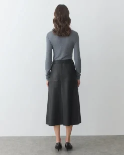 Leather Wrap Skirt