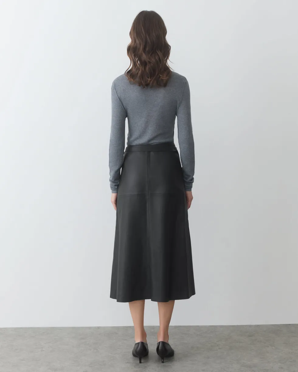Leather Wrap Skirt