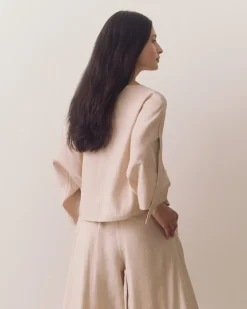 Linen Adjustable Sleeve Top