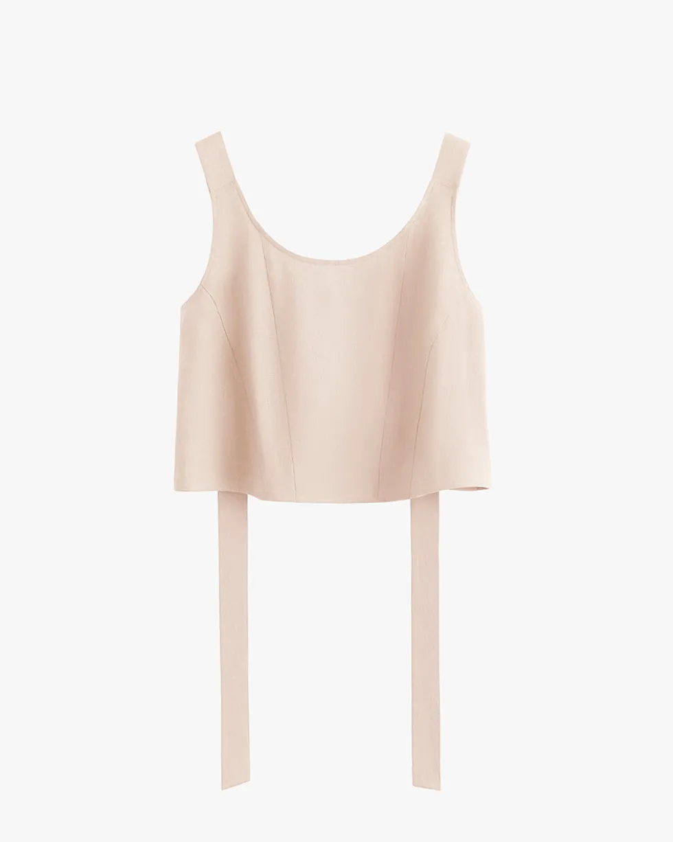 Linen Cropped Tank