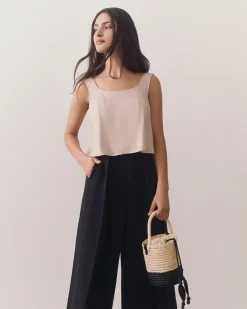 Linen Cropped Tank