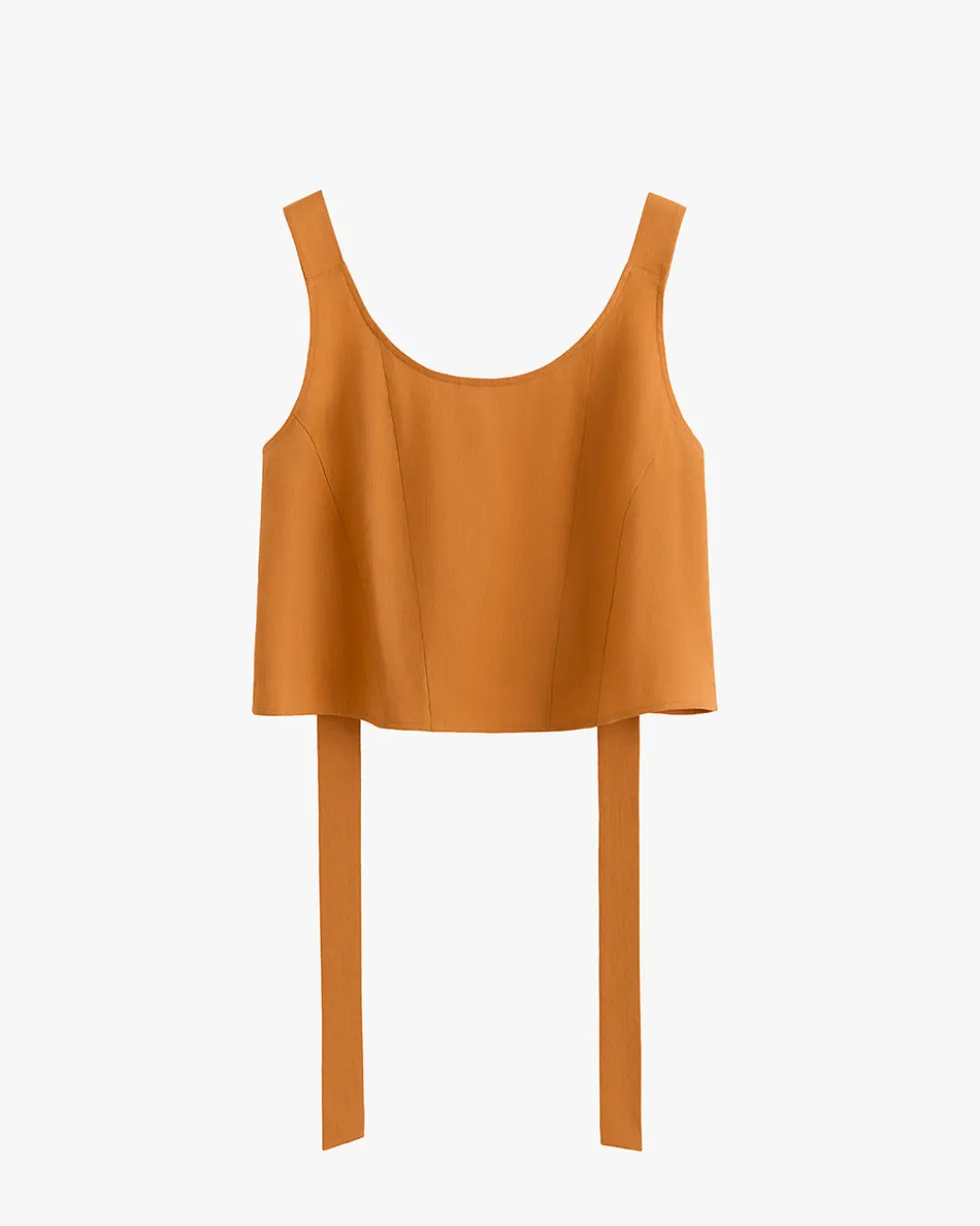 Linen Cropped Tank
