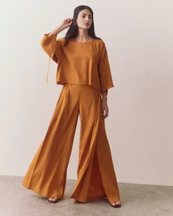 Linen Pleated Pants