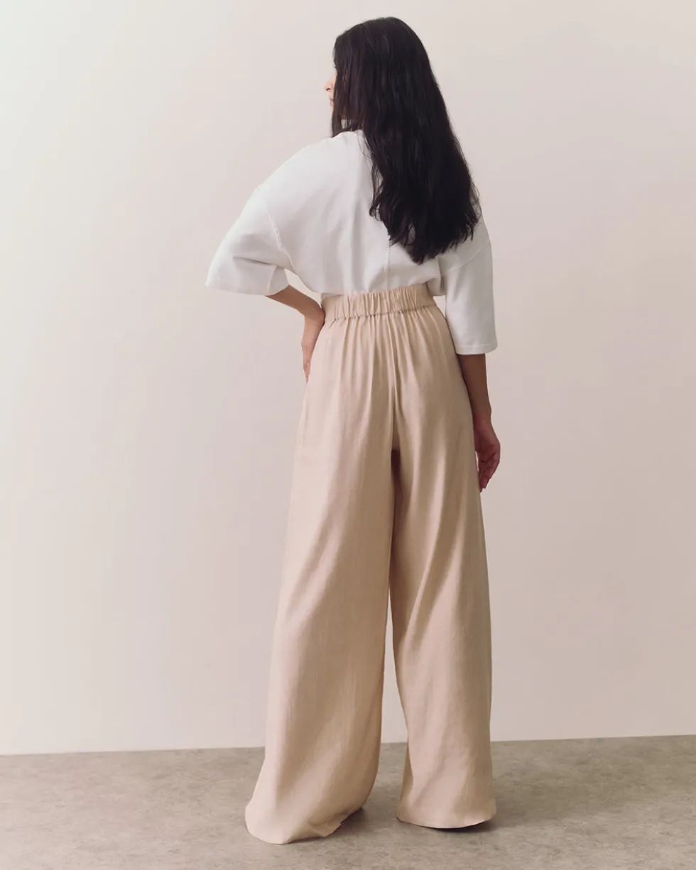 Linen Pleated Pants