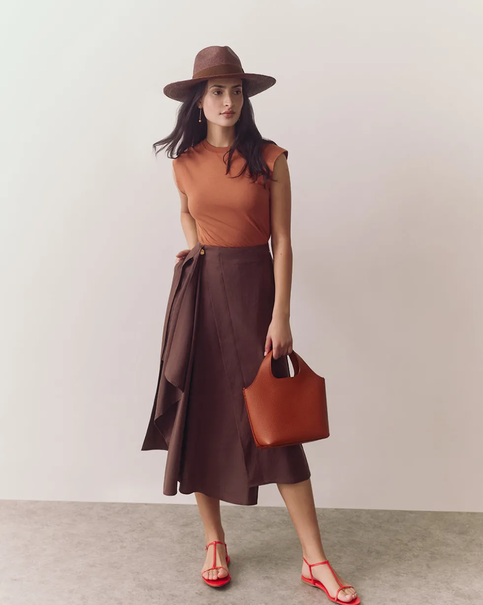 Linen Wrap Skirt