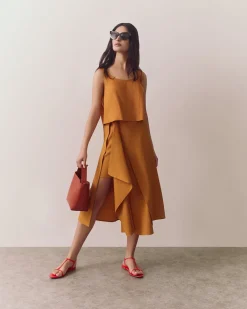 Linen Wrap Skirt