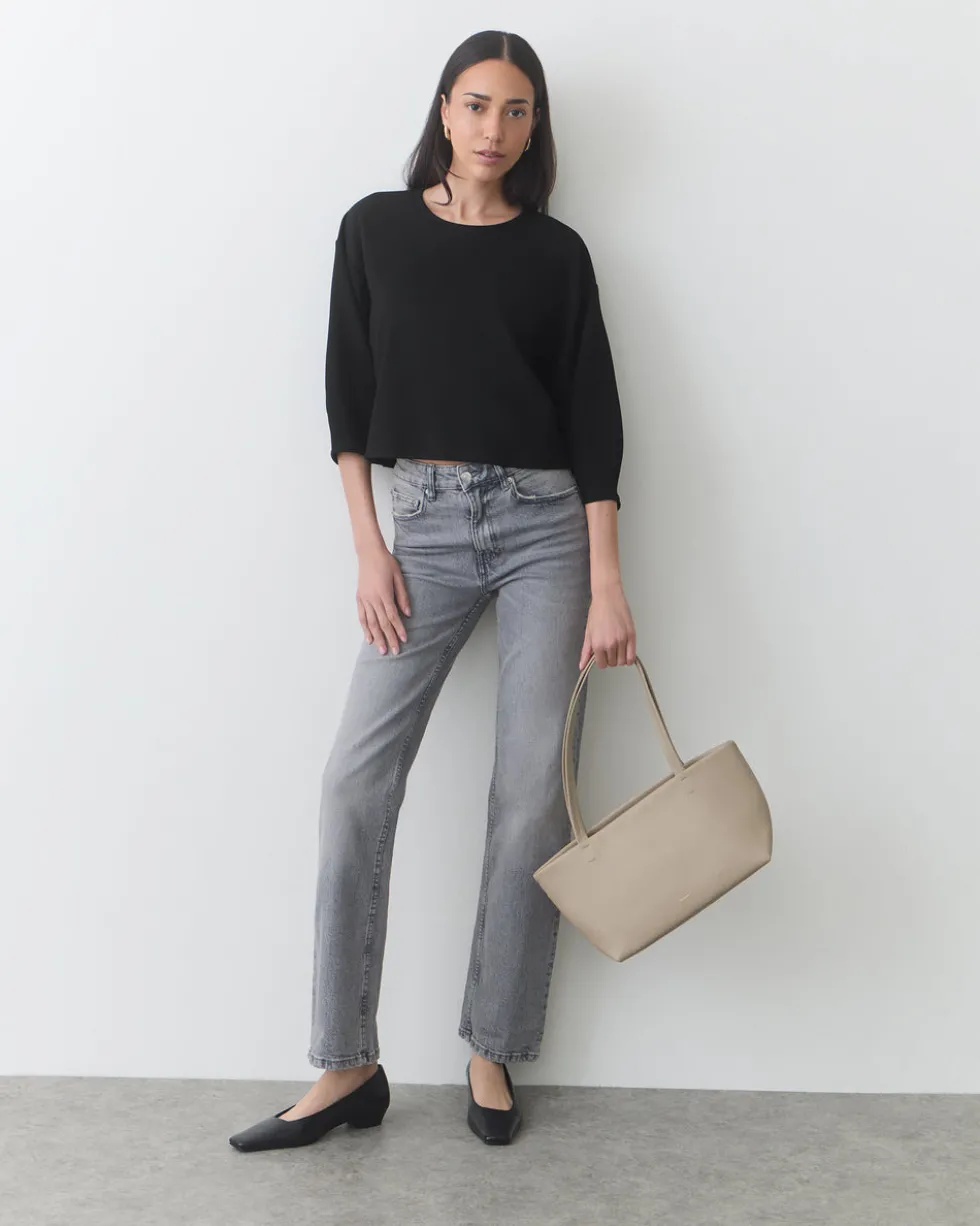 Ponte Balloon Sleeve Top