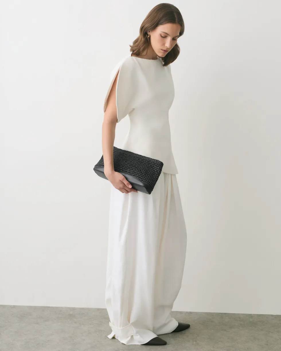 Raffia Clutch