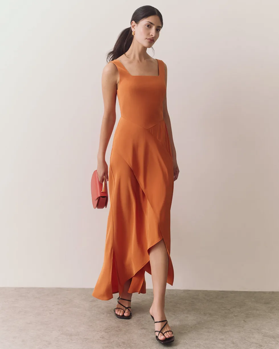 Silk Cut out Dress