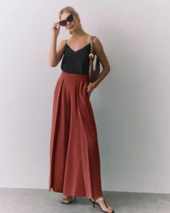 Silk Pleated Pant