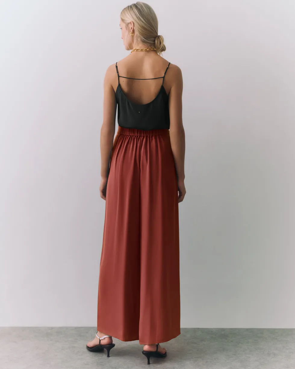 Silk Pleated Pant