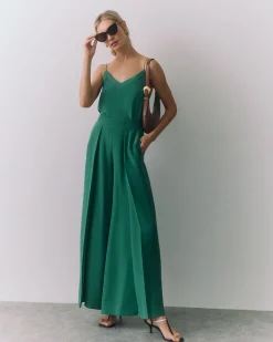 Silk Pleated Pant