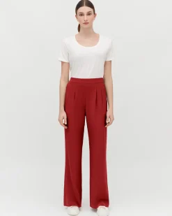 Silk Wide-Leg Pant