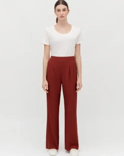 Silk Wide-Leg Pant
