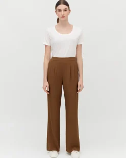 Silk Wide-Leg Pant