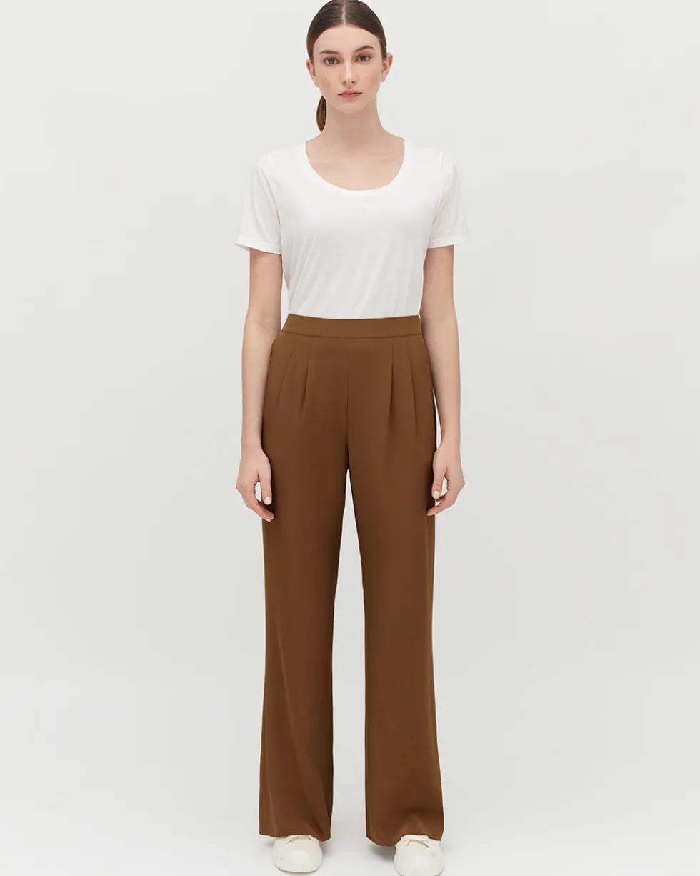 Silk Wide-Leg Pant