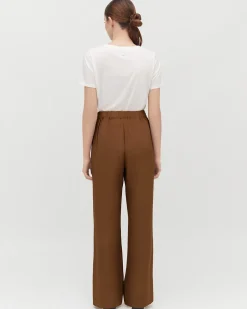 Silk Wide-Leg Pant