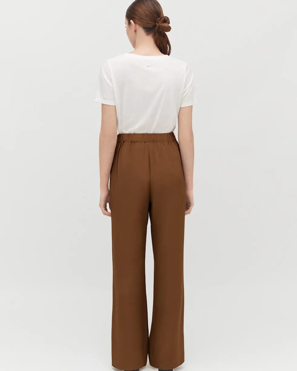 Silk Wide-Leg Pant