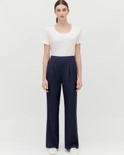 Silk Wide-Leg Pant