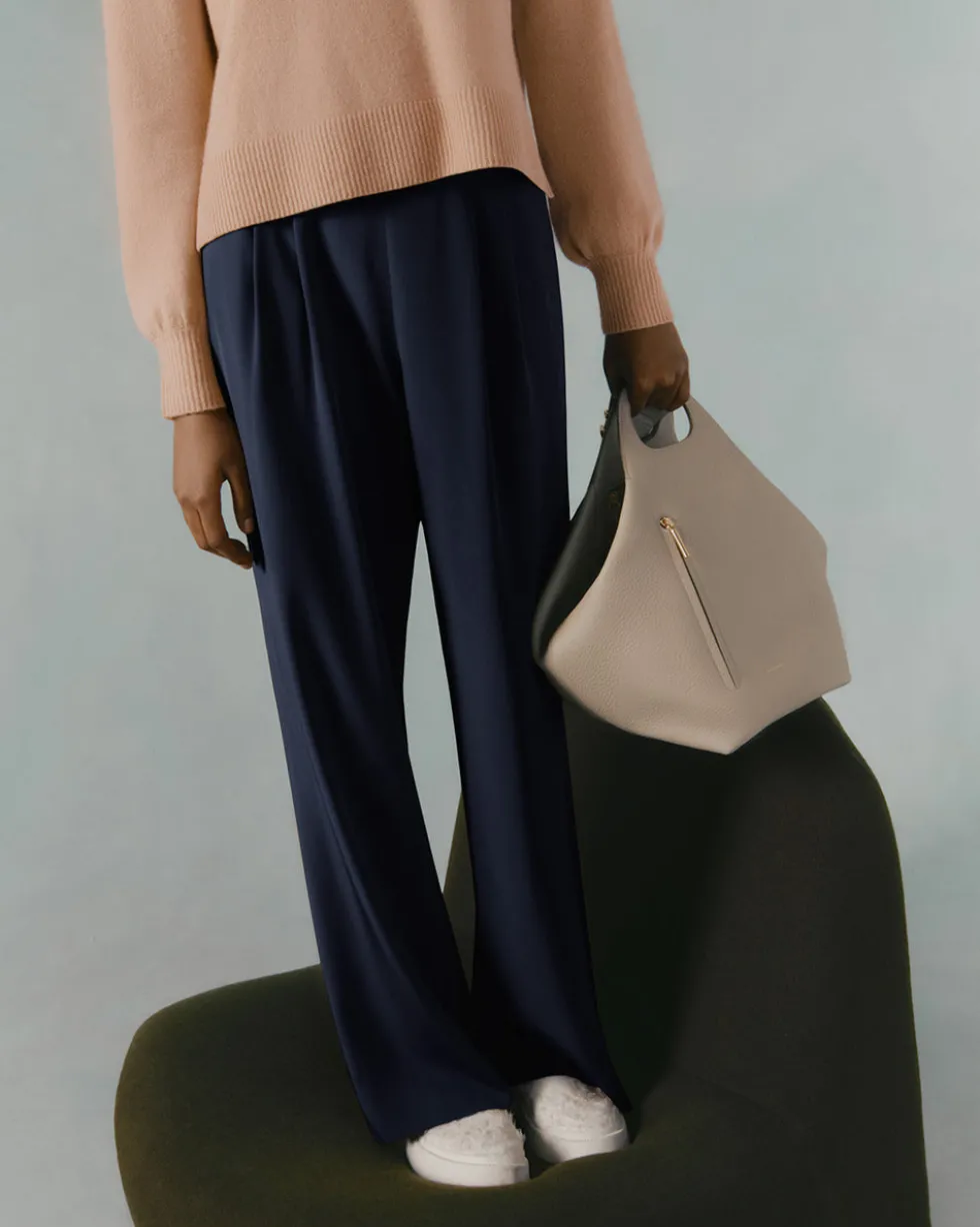 Silk Wide-Leg Pant