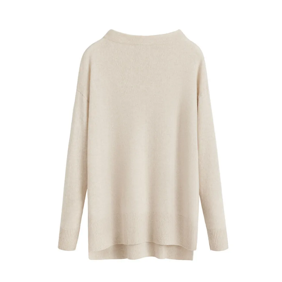 Single-Origin Cashmere Funnel Neck Sweater