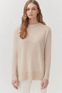 Single-Origin Cashmere Funnel Neck Sweater