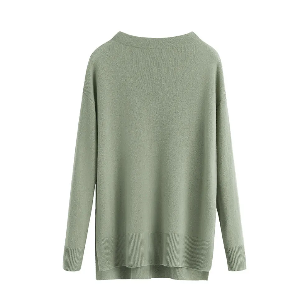 Single-Origin Cashmere Funnel Neck Sweater