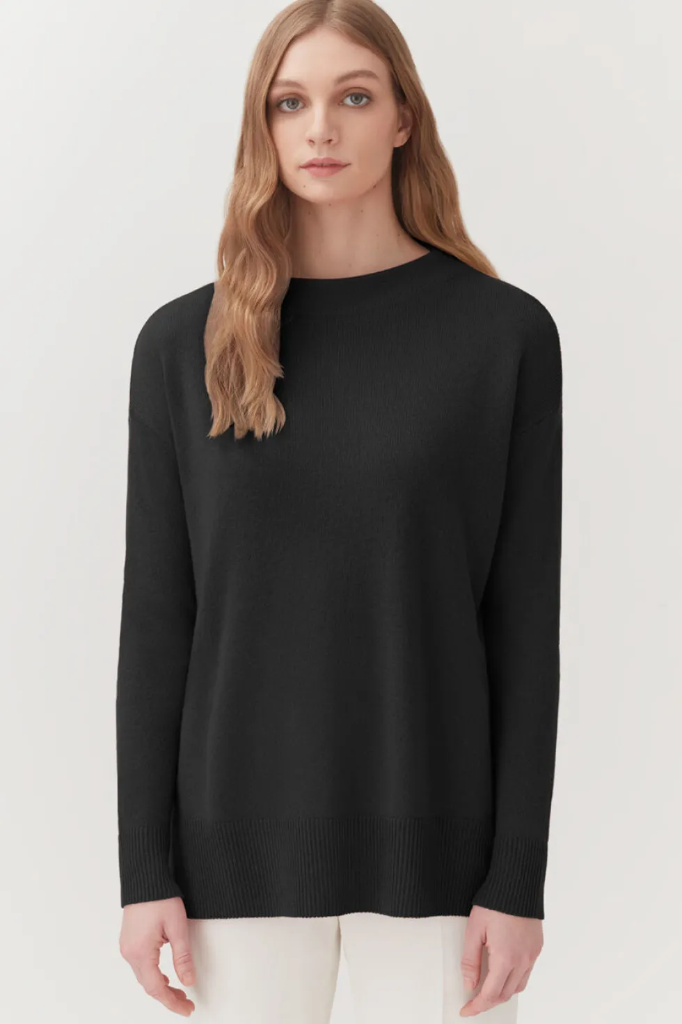 Single-Origin Cashmere Funnel Neck Sweater