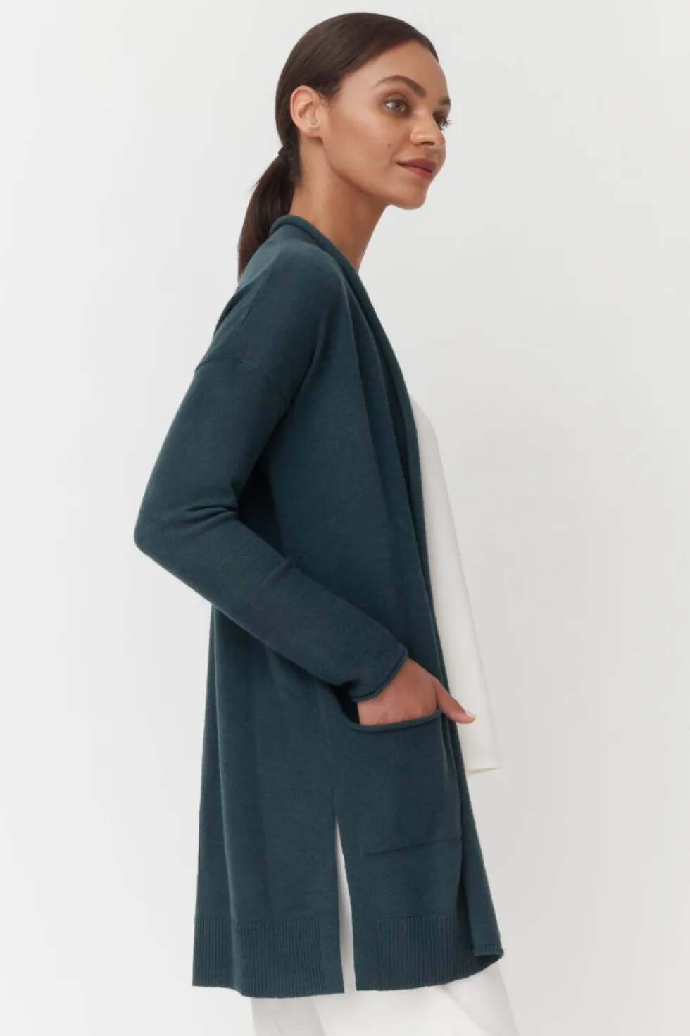 Single-Origin Cashmere Long Cardigan