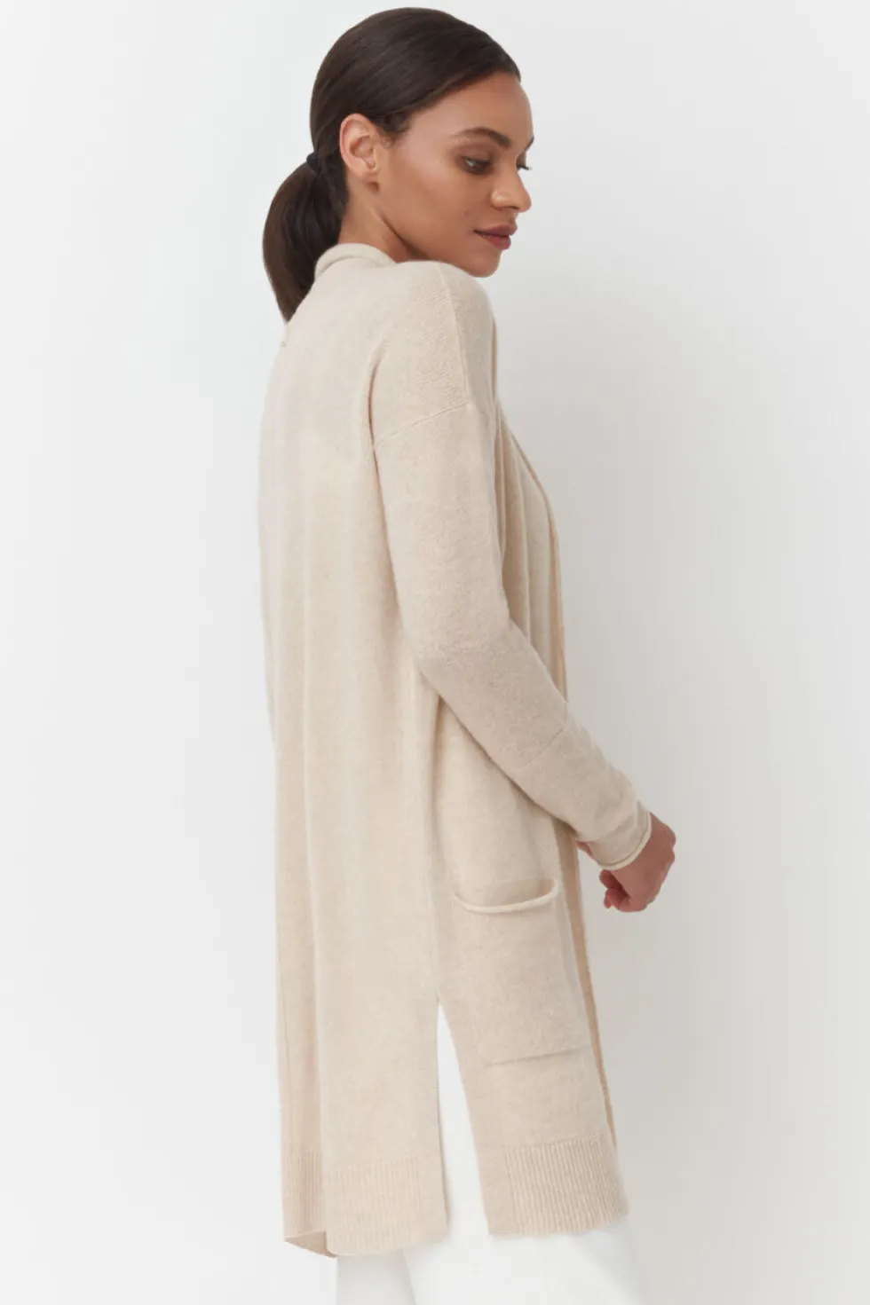 Single-Origin Cashmere Long Cardigan