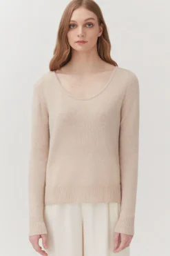 Single-Origin Cashmere Scoop Neck Sweater