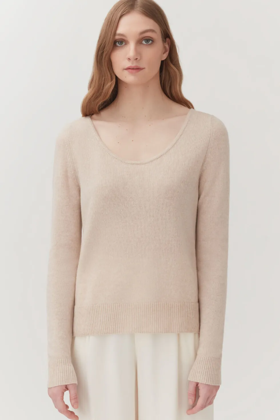Single-Origin Cashmere Scoop Neck Sweater
