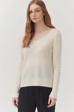 Single-Origin Cashmere Scoop Neck Sweater