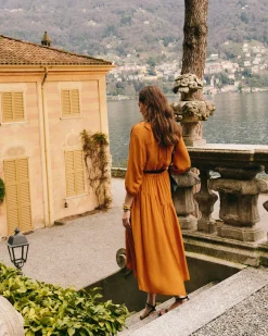 Tencel Gathered Panel Dress