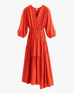 Tencel Gathered Panel Dress