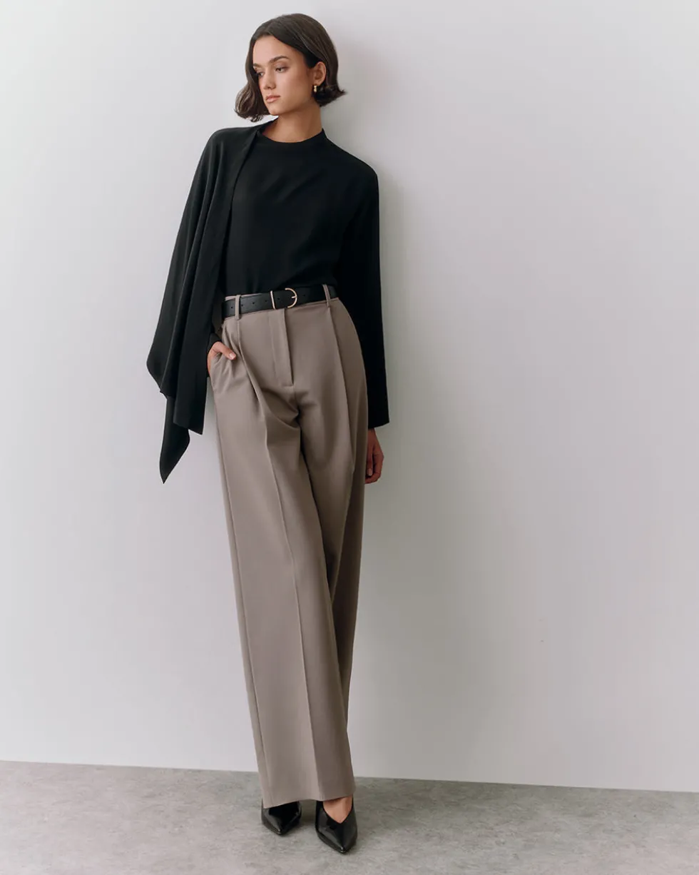 Wool Wide Leg Pant